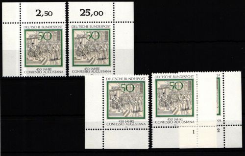 BRD 1051 postfrisch Ecke 1-4, FN 1-2 #IZ931