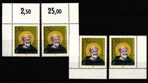 BRD 1055 postfrisch Ecke 1-4, FN 0 #IZ932