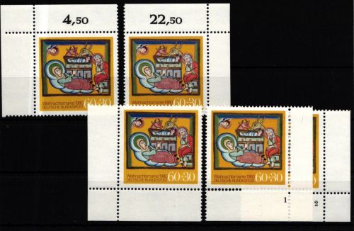 BRD 1066 postfrisch Ecke 1-4, FN 1-2 #IZ940