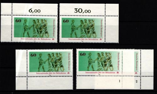 BRD 1083 postfrisch Ecke 1-4, FN 1-2 #IZ943