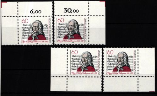 BRD 1085 postfrisch Ecke 1-4, FN 0 #IZ945