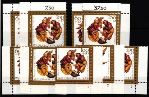 BRD 1442-1443 postfrisch Zusammendruck Ecke 1-4, FN nicht komplett #JC779
