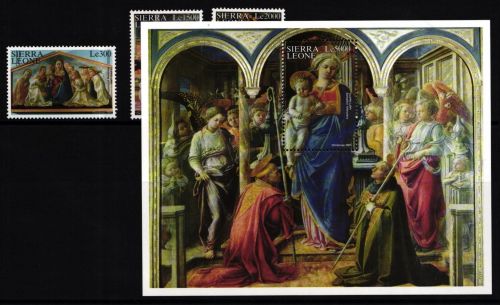Sierra Leone 4142-4145 und Block 536 postfrisch Weihnachten #II185