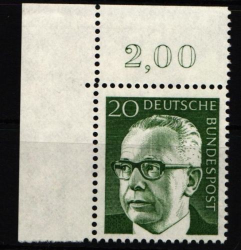 BRD 637 postfrisch Ecke oben links #JC159