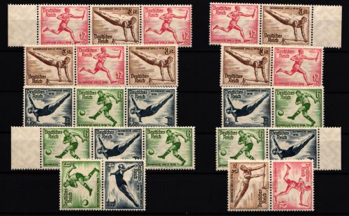 Deutsches Reich SK 27- W 110 postfrisch Olympia Zusammendrucke komplett #JD026