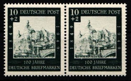 BRD Bund 113 postfrisch Paar als Versuchsdruck der Fa. Bruckmann #JD090