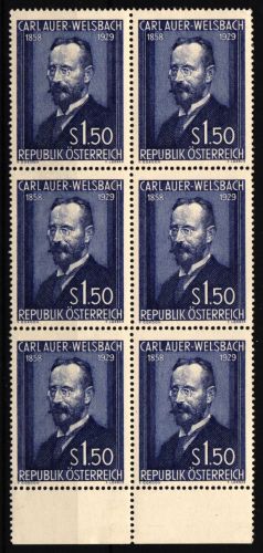 Österreich 1006 postfrisch 6er Block vom Unterrand #JD661