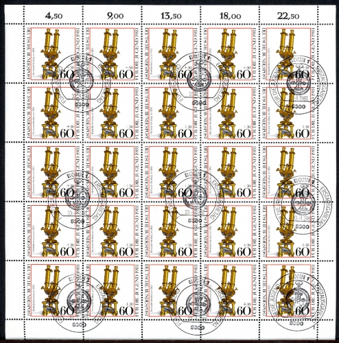Bund 25er Bogen 1092 Formnummer 1 Ersttagssonderstempel #KB216