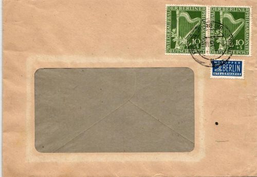 Berlin 72 auf Brief als Mehrfachfrankatur #JF140