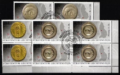 Liechtenstein 1712-1714 gestempelt als Eckrandviererblock #JE339