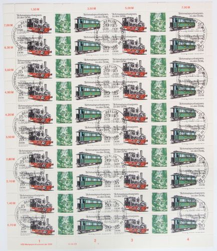 DDR 2792/93 gestempelt Bogen ungefaltet #JE449