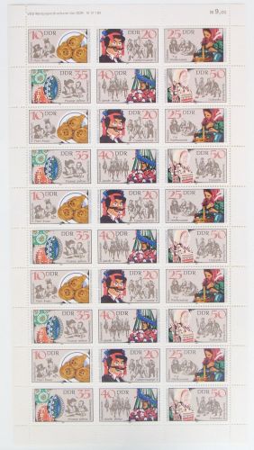 DDR 2716-2721 postfrisch Bogen ungefaltet #JE477