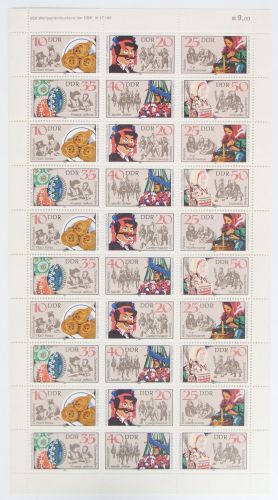 DDR 2716-2721 postfrisch Bogen ungefaltet #JE478