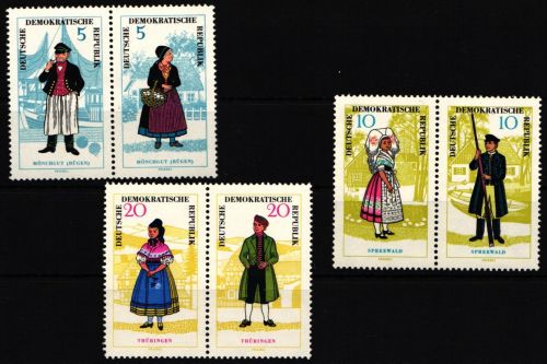 DDR 1074-1079 postfrisch als Zusammendrucke #IY473