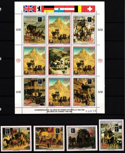 Paraguay 4477-4480 und Kleinbogen 4481 postfrisch Post #JA395