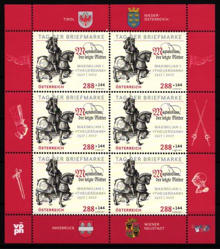 Österreich 3362 postfrisch Kleinbogen / Ritter #JA243
