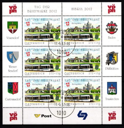 Österreich 2996 gestempelt Kleinbogen / Ersttagsstempel #JA725