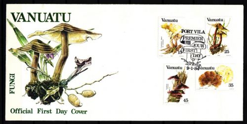 Vanuatu 670-673 gestempelt als FDC / Pilze #JA828