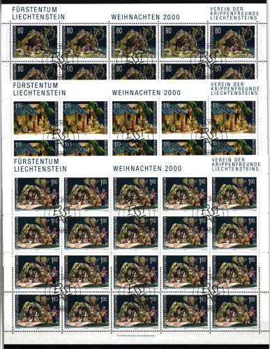 Liechtenstein 1249-1251 gestempelt als Kleinbögen, Ersttagssonderstempel #JI047