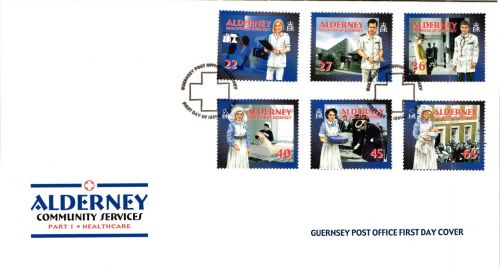 Großbritannien Guernsey Alderney 167-172 gestempelt als FDC #IP864