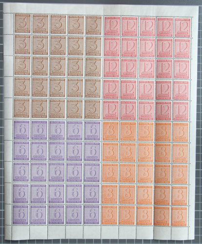 SBZ GB 5,6 postfrisch angetrennt, Herzstück einwandfrei #JG342