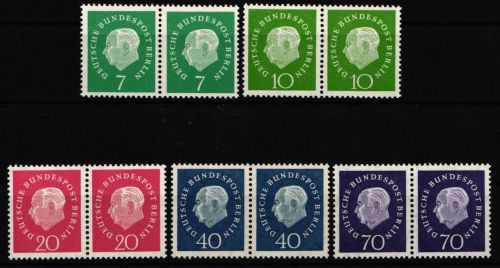 Berlin 182-186 postfrisch als waagerechte Paare #JM676