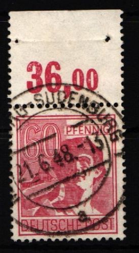 Alliierte Besetzung 956 P OR dgz gestempelt vorgefaltet #JN465