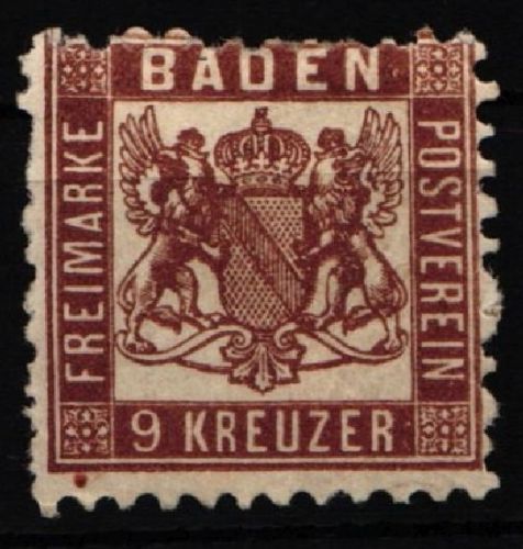 Baden 20 b mit Falz