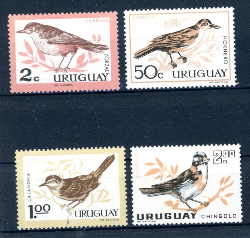 Uruguay 955-58 postfrisch Vögel #JD205
