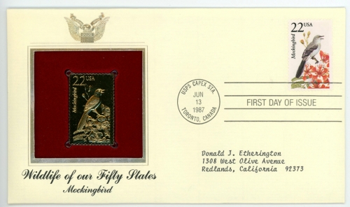 USA Goldmarke 1927 gestempelt Vögel #JD212