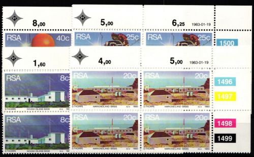 Südafrika 626-629 postfrisch als Viererblock mit Eckrand #JO425