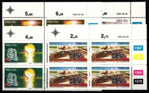 Südafrika 647-650 postfrisch als Viererblock mit Eckrand #JO461