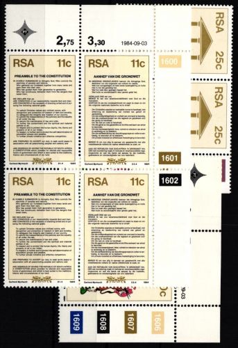 Südafrika 655-658 postfrisch als Viererblock mit Eckrand #JO463