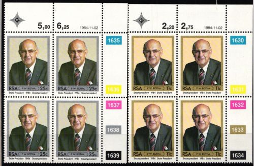 Südafrika 659-660 postfrisch als Viererblock mit Eckrand #JO465