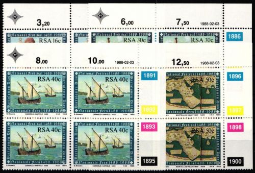 Südafrika 721-724 postfrisch als Viererblock mit Eckrand #JO483