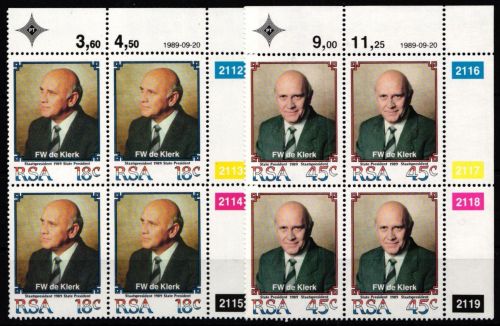 Südafrika 783-784 postfrisch als Viererblocks mit Eckrand #JO498