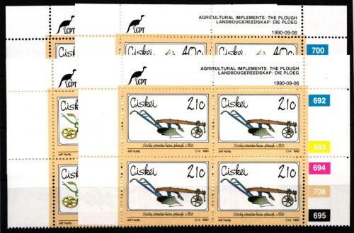 Ciskei 175-178 postfrisch als Viererblocks mit Eckrand #JO551