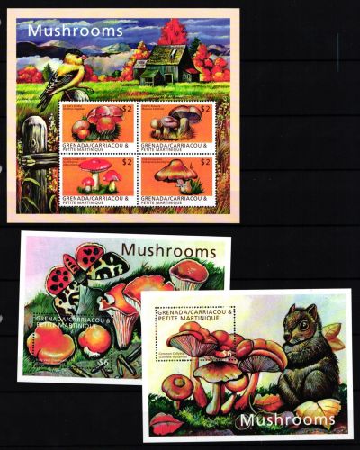 Grenada Kb. 3241-3244, 3245-3248, 3249-3252, Bl. 480-481 postfrisch Pilze #JI132