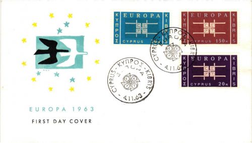 Zypern 225-227 gestempelt als FDC/ Ersttagssonderstempel, Cept #JI348