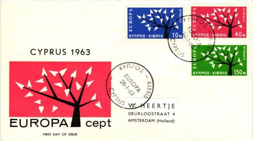 Zypern 215-217 gestempelt als FDC/ Ersttagssonderstempel #JI352