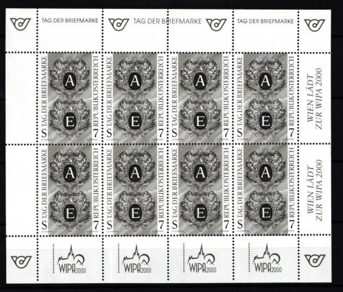 Österreich 2220 postfrisch Kleinbogen als Schwarzdruck #JH254