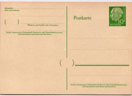 BRD Bund P31 als Ganzsache ungebraucht #JO391