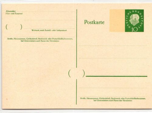 BRD Bund P43 I als Ganzsache ungebraucht #JN802