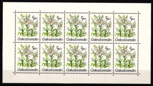 Tschechoslowakei 3041 postfrisch als Kleinbogen, Blumen #JI541