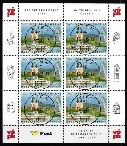 Österreich 3218 gestempelt Kleinbogen mit Ersttagsstempel / Stadt #JA842