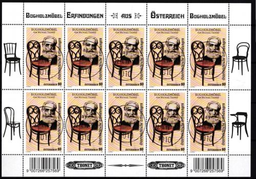 Österreich 3375 gestempelt Kleinbogen mit Ersttagsstempel / Erfindungen #JA865