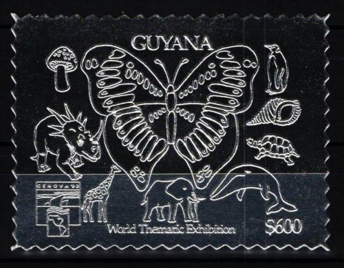 Guyana 3831 BA postfrisch Pilze / Silberfolie #JA875