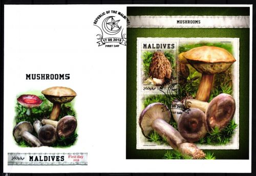 Malediven Block 1162 gestempelt als FDC / Pilze #JA902