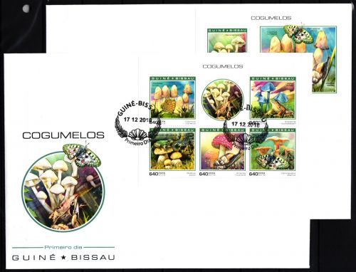 Guinea Bissau 10293-10297 und Block 1771 gestempelt Kleinbogen als FDC #JA936