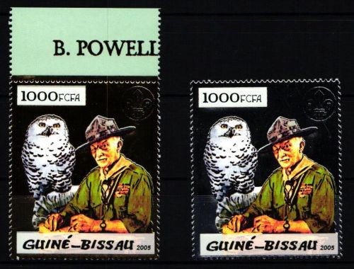 Guinea Bissau zwei Marken aus 2916-2923 postfrisch Eule #JA955